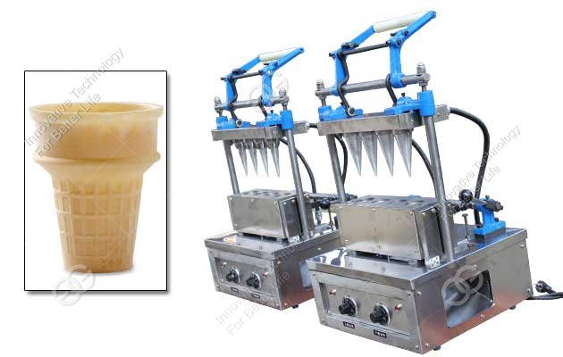 Commercial Wafer Ice Cream Cone Making Machine Price with 4 Mould