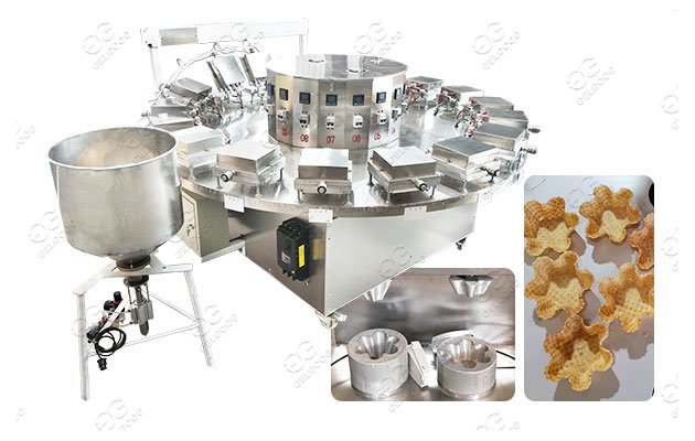 Edible Crispy Waffle Cup Making Machine Capacity 800PCS/H 